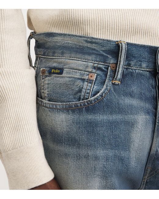 Polo Ralph Lauren Blue Heritage Straight Distressed Jeans for men