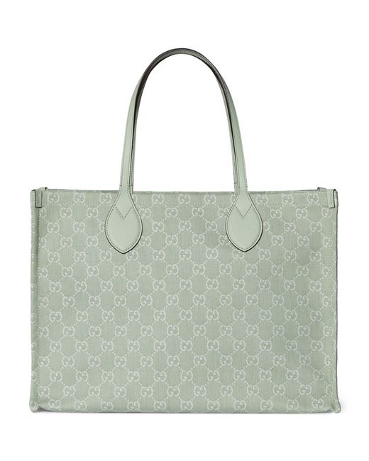 Gucci Green Large Ophidia Gg Tote Bag