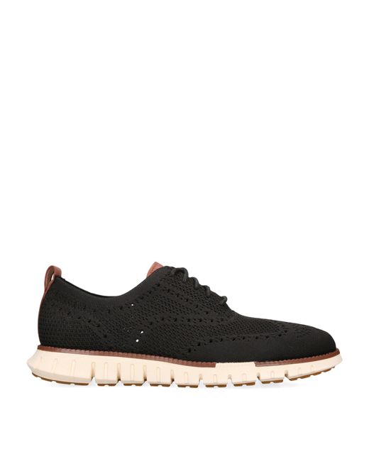 Cole Haan Black Zerøgrand Stitchlite Oxford Shoes for men