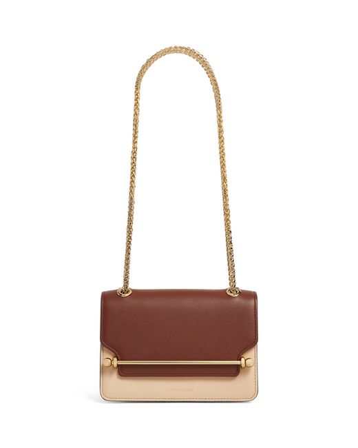 Strathberry White Mini Leather East West Shoulder Bag