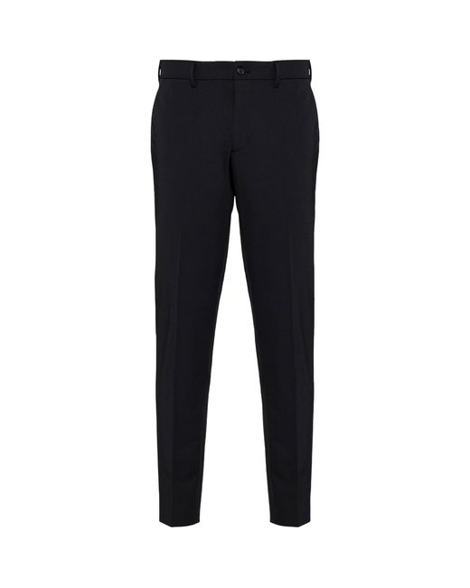 Prada Blue Stretch Slim Trousers for men