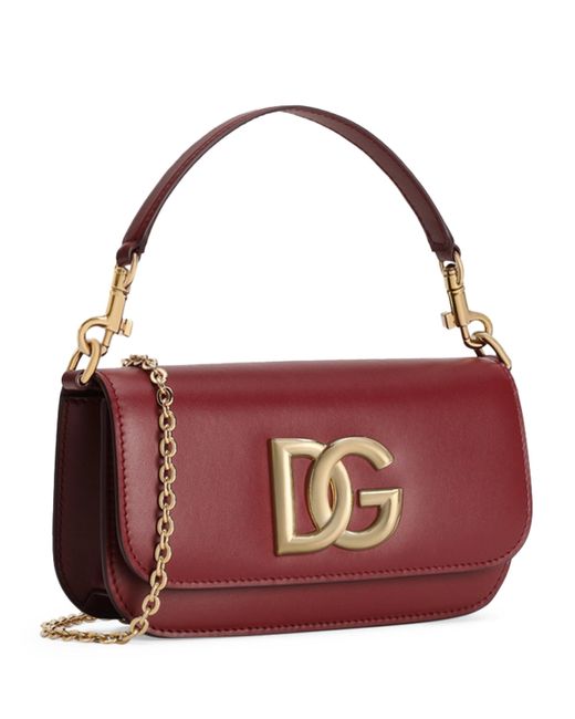 Dolce & Gabbana Purple Calfskin Shoulder Bag