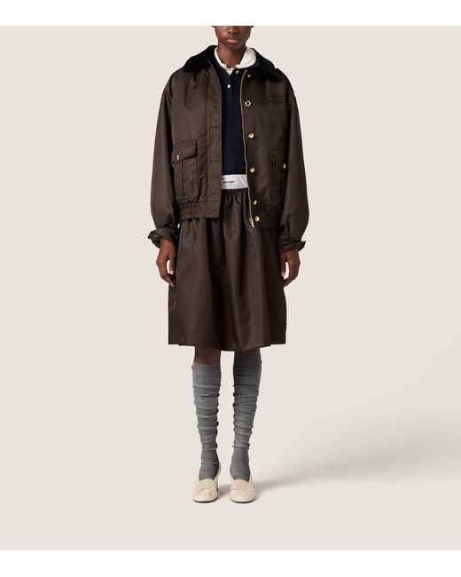 Miu Miu Black Technical Gazar Bomber Jacket
