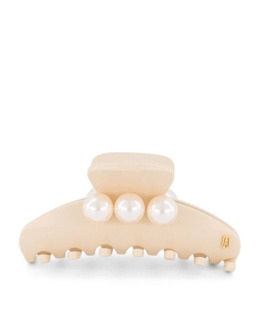 Alexandre De Paris Natural Oversize Pearl-Detail Claw Hair Clip