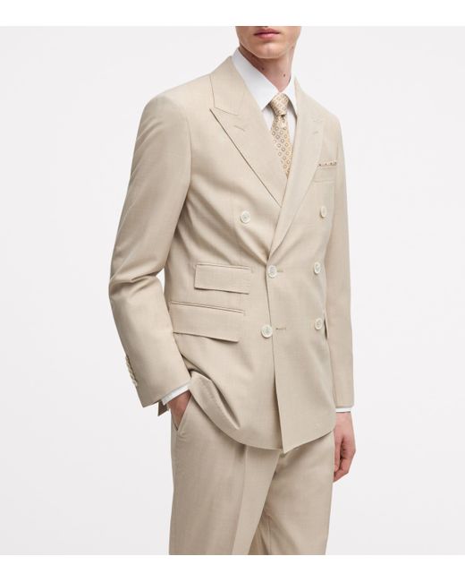 Boss Natural Virgin Wool-Silk 2-Piece Suit for men