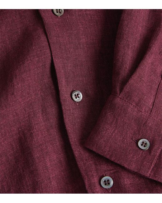 Eskandar Purple Linen A-line Shirt
