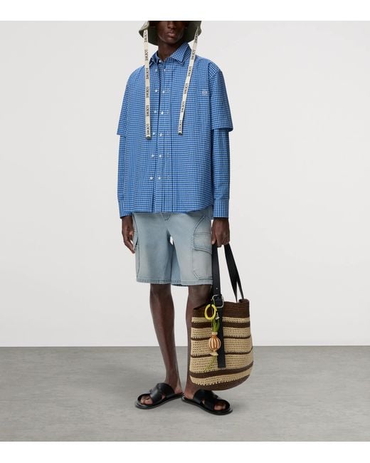 Loewe Blue X Paula's Ibiza Check Anagram Shirt for men