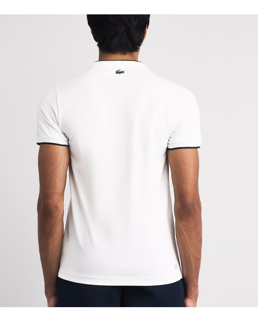 Lacoste White Contrast-Trim Pocket T-Shirt for men