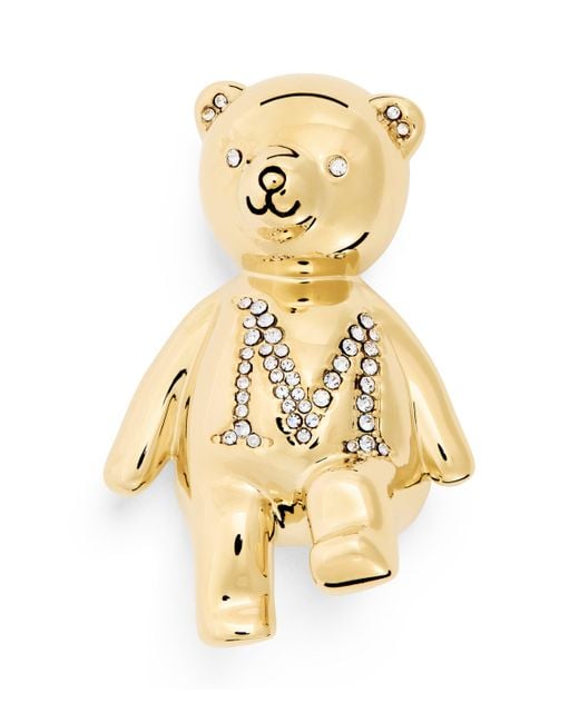 Max Mara Metallic Teddy Bear Brooch