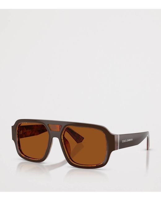 Dolce & Gabbana Brown Pilot Sunglasses for men