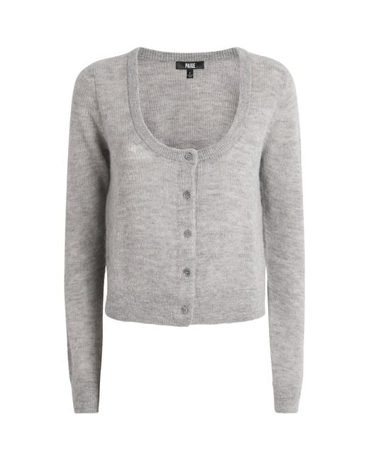 PAIGE Gray Alpaca-Blend Fortuna Cardigan
