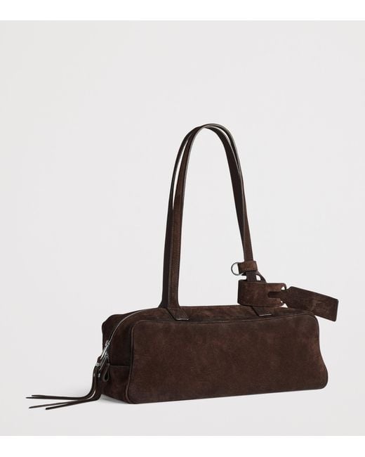 Balenciaga Brown Small Leather Carrie Bowling Top-Handle Bag