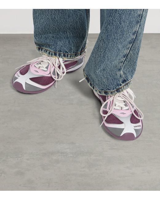 Balenciaga Purple Radar Gradient Lace-Up Shoes