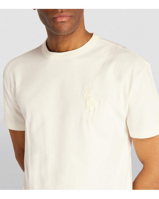 Polo Ralph Lauren White Cotton Polo Pony T-shirt for men