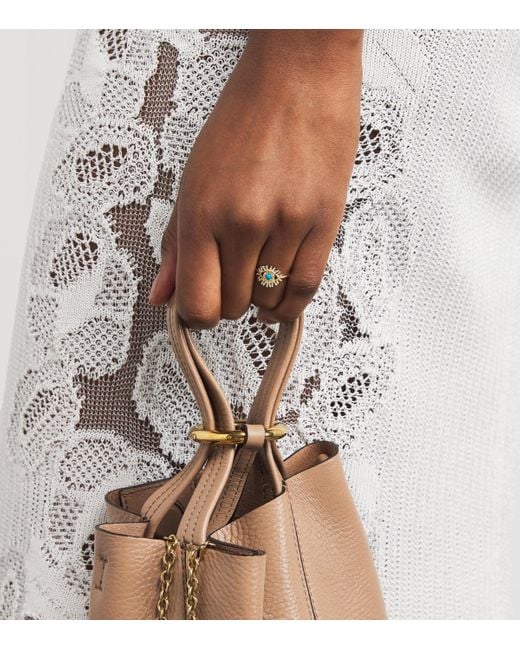 Suzanne Kalan Metallic Diamond And Mini Evil Eye Ring
