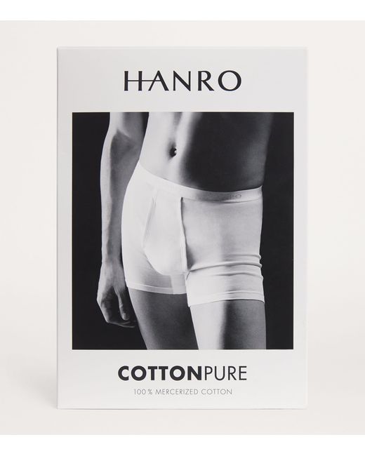 Hanro White Mercerised Cotton Trunks for men
