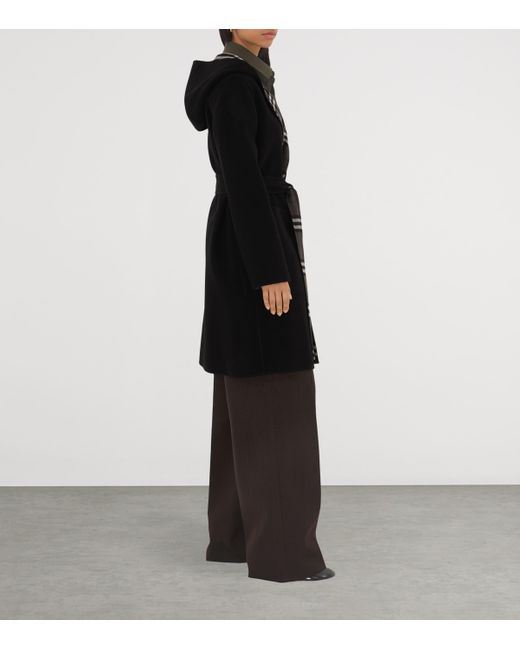 Burberry Black Wool Reversible Car Coat