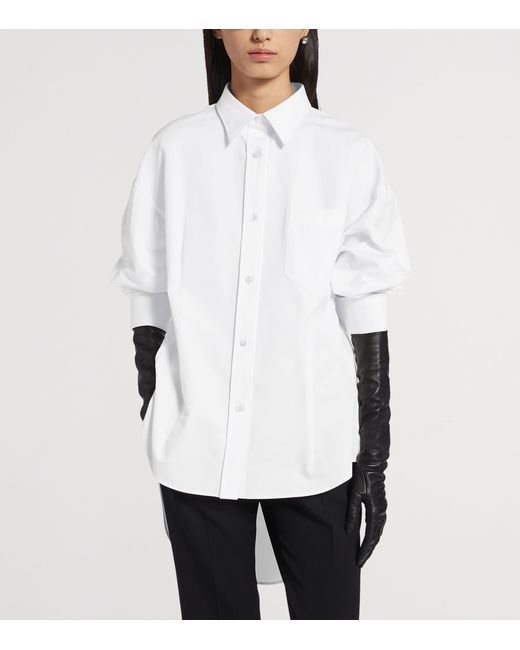 Balenciaga White Cotton-Silk Oversized Shirt