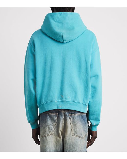 CHERRY LA Blue Western Athletic Zip-Up Hoodie for men