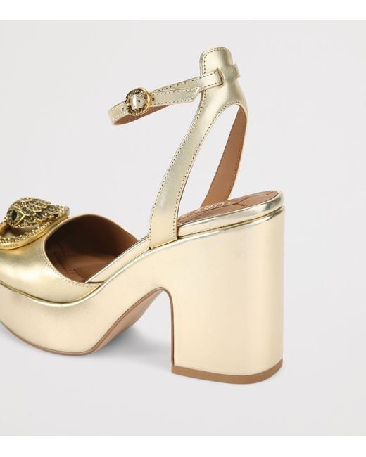 Kurt Geiger Metallic Leather Chelsea Platform Heels