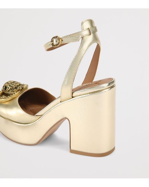 Kurt Geiger Metallic Leather Chelsea Platform Heels
