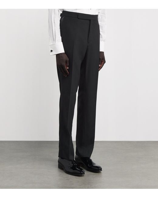 Ralph Lauren Blue Wool Gregory Tuxedo Trousers
