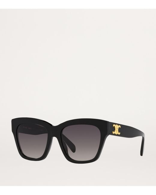 Céline Black Triomphe Square Sunglasses