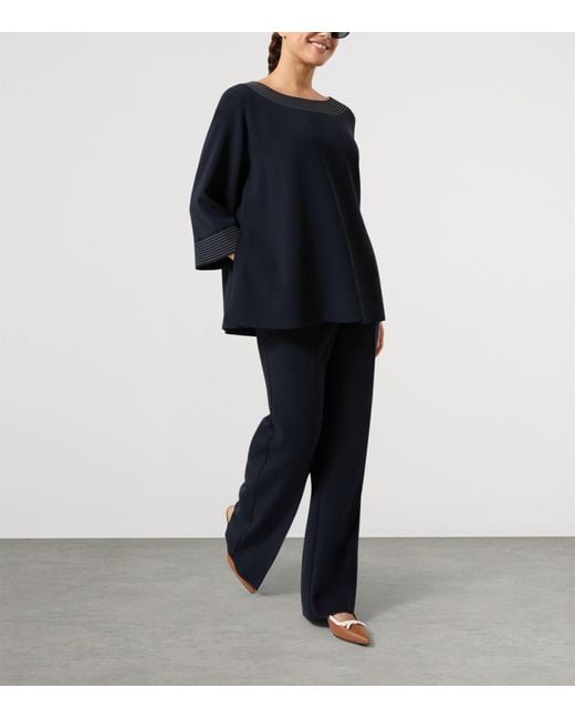 Marina Rinaldi Black Cady Tunic Blouse