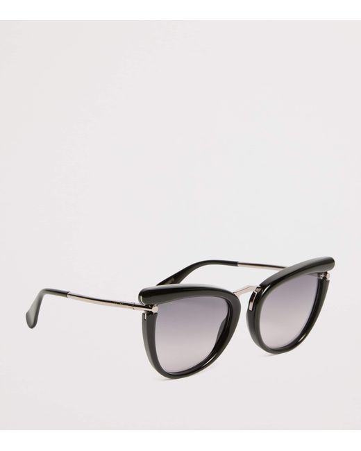 Max Mara Brown Acetate Butterfly Sunglasses