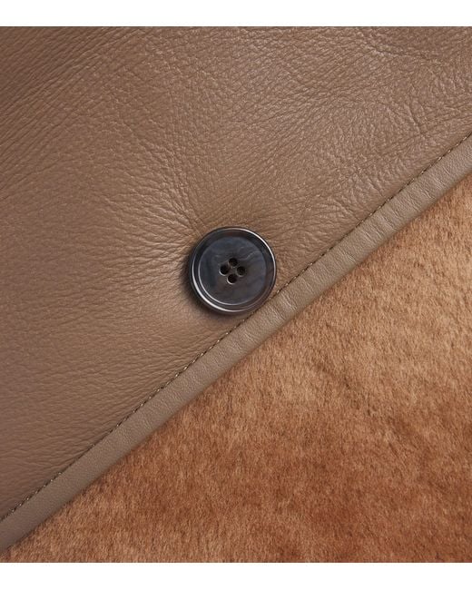 Arma Brown Shearling-Leather Reversible Rilana Coat