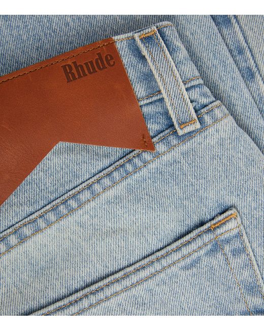 Rhude Blue 90s Mid-rise Straight Jeans for men