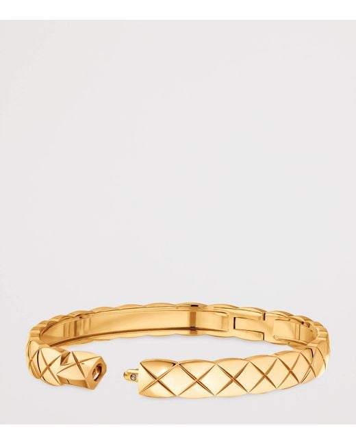 Chanel Metallic And Diamond Coco Crush Bangle