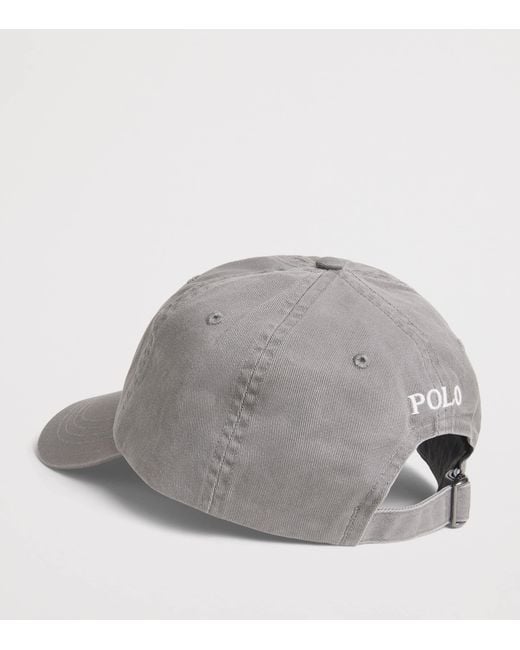 Polo Ralph Lauren Gray Cotton Logo Baseball Cap for men