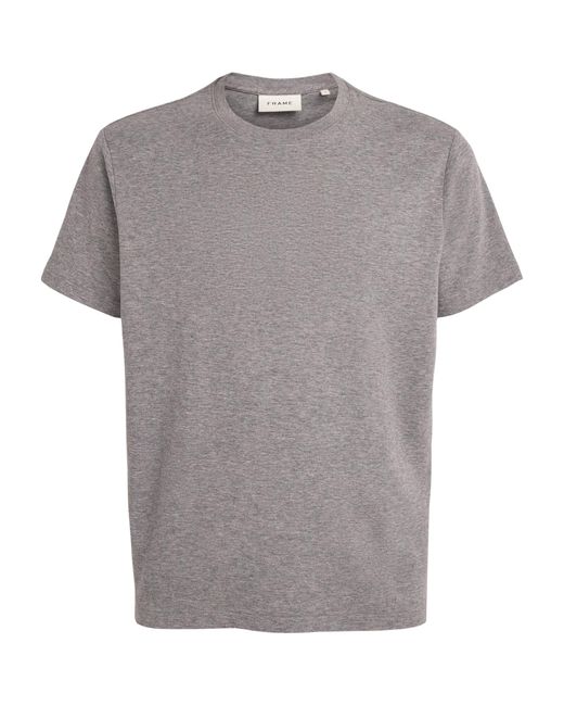 FRAME Gray Cotton Duo Fold T-Shirt for men