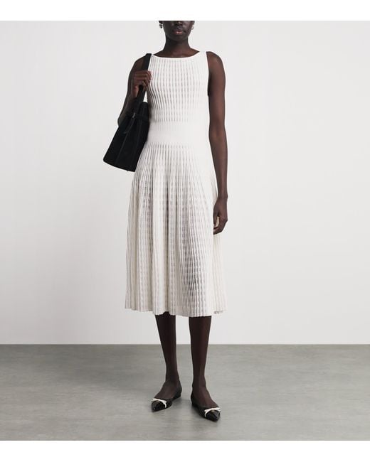 Valentino White Knitted Isabela Midi Dress