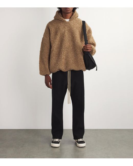 Fear Of God Brown Bouclé Hoodie for men