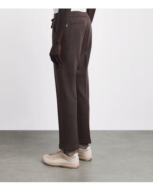 Marco Pescarolo Gray Cashmere-Blend Drawstring Trousers for men