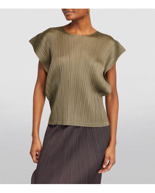 Pleats Please Issey Miyake Green Monthly Colors March Top