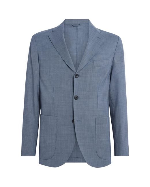 Eton of Sweden Blue Lana Tech Blazer for men
