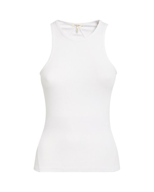 Rag & Bone White The Essential Rib Tank Top