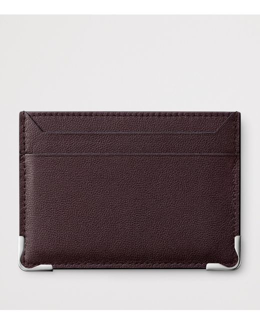Cartier Purple Leather Must De Double Card Holder for men