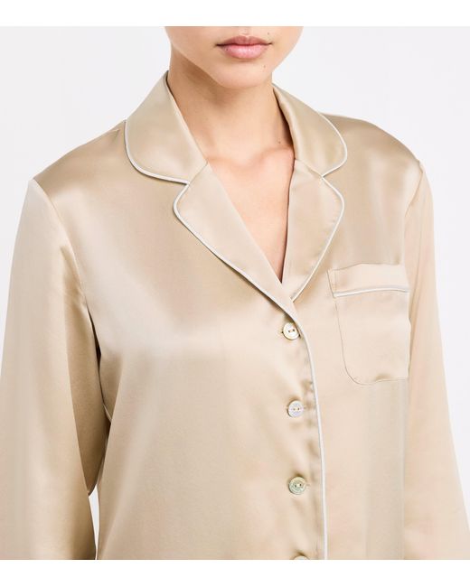 Olivia Von Halle Natural Silk Coco Pyjama Set
