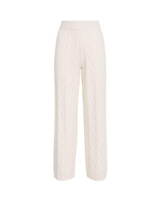 Skims White Cable-Knit Snow Bunny Trousers
