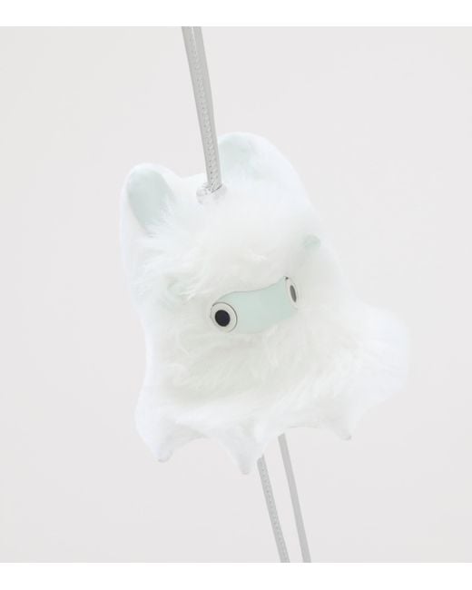 Loewe White Shearling Snow Bunny Puzz Bag Charm