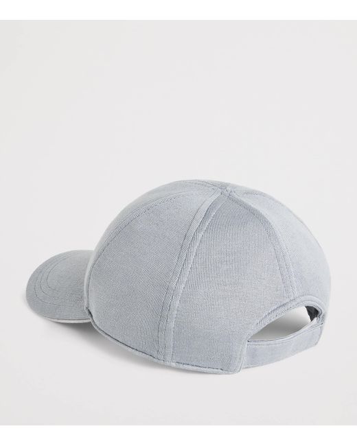 Eleventy Gray Cotton Logo Baseball Cap for men