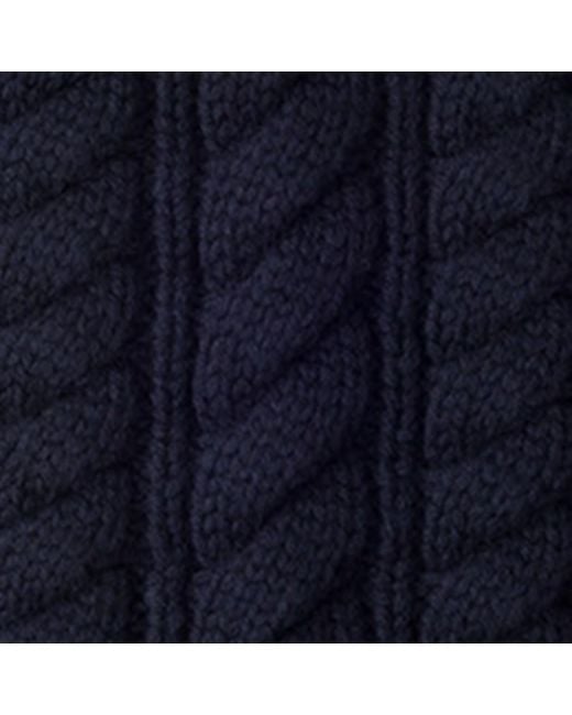 Prada Blue Virgin Wool Cable-Knit Scarf