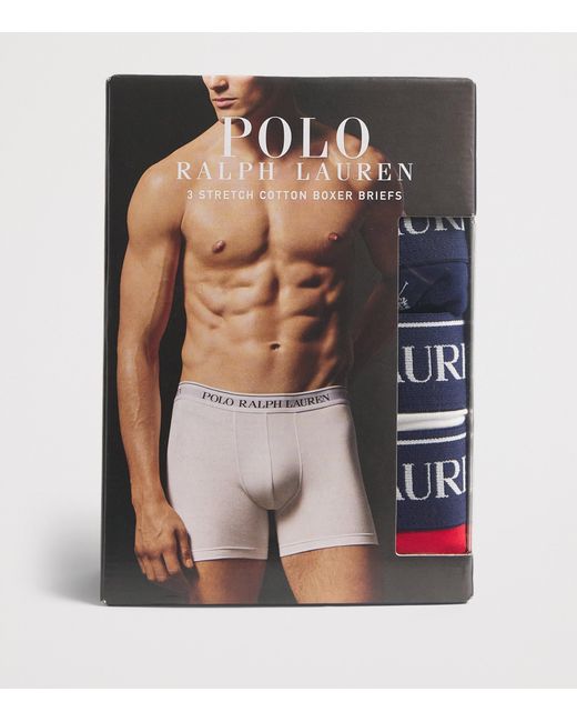 Polo Ralph Lauren Red Stretch-Cotton Boxer Briefs for men