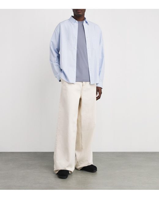 Sunspel Blue Supima Cotton Classic T-Shirt for men