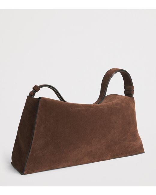 Studio Nicholson Brown Suede Shiboru Shoulder Bag for men