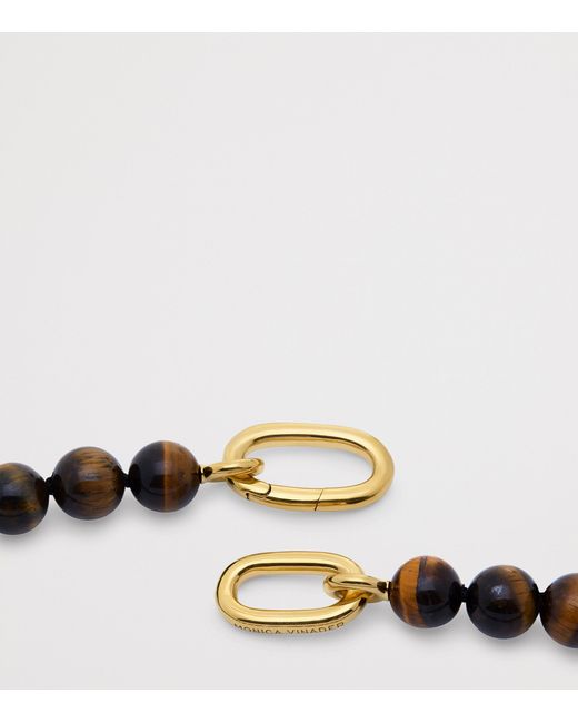 Monica Vinader Metallic Vermeil And Tiger's Eye Kate Young Bead Necklace